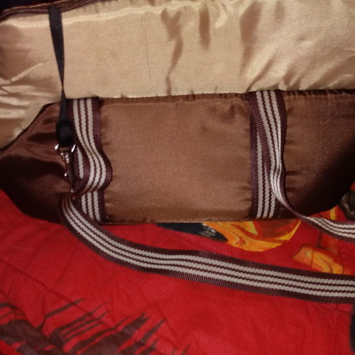Cotton pet carrier bag brown/beige 40x21x22cm new