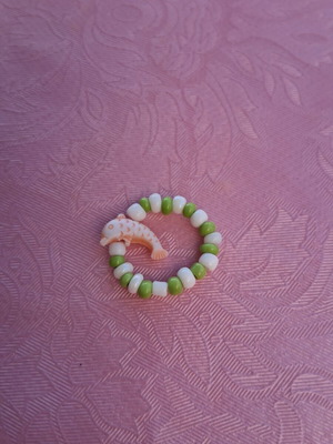 Elastic ring with beads like new, small size 1.6 cm diameter