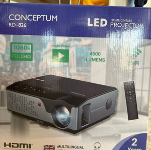 Conceptum RD-826 Projector DLP Full HD Λάμπας LED με Wi-Fi και Ενσωματωμένα Ηχεία Μαύρος