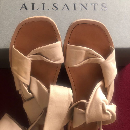 Allsaints leather sandals used, size 36, beige