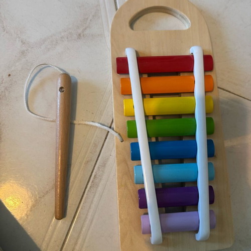 Hape Early Melodies Pound & Tap Bench like new with xylophone and balls