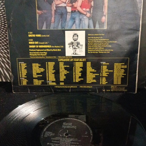 Iron Maiden Wasted Years vinyl used, metal