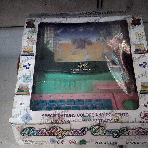 Intelligent Computer vintage children's toy with sound and light functions