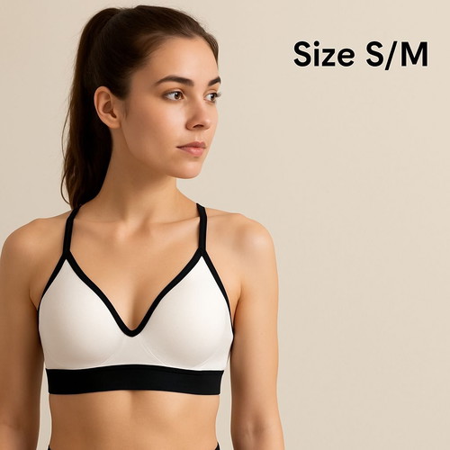 Love Fitness sports bra size S/M like new, white with black details