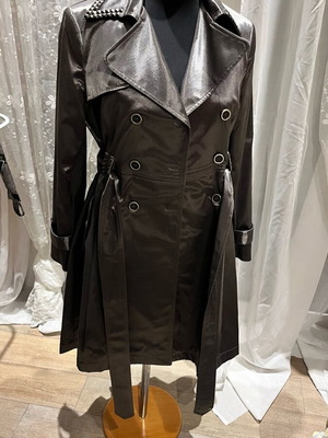 Vintage style trench coat size L like new, lead-silver color