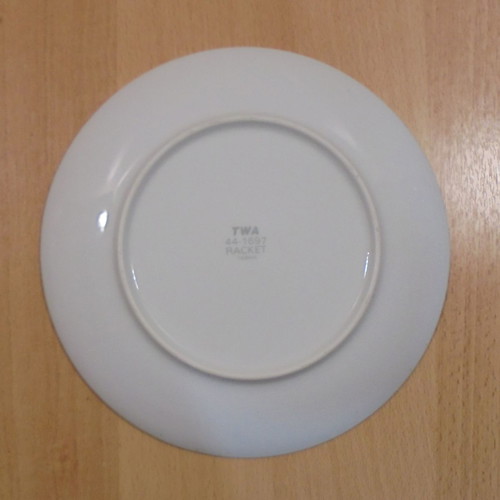 TWA Trans World Airlines old promotional ceramic plate used