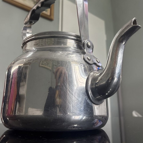 Retro aluminum vintage teapot USSR used, 3.5L capacity