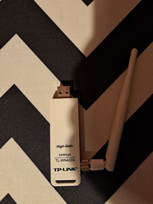 TP LINK WiFi adapter 54 Mbps USB with external antenna used
