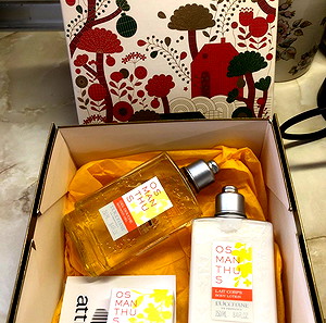 L,OCCITANE EN PROVENCE Shower gel 250ml ,body lotion 250ml and perfumed soap 50gr σετ σε πανέμορφο κουτί