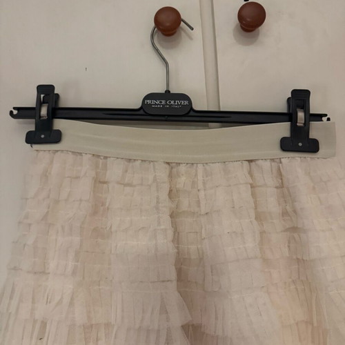 Mochy tulle long skirt like new, white, size M