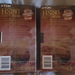 TDK HS180 video cassettes two blank like new
