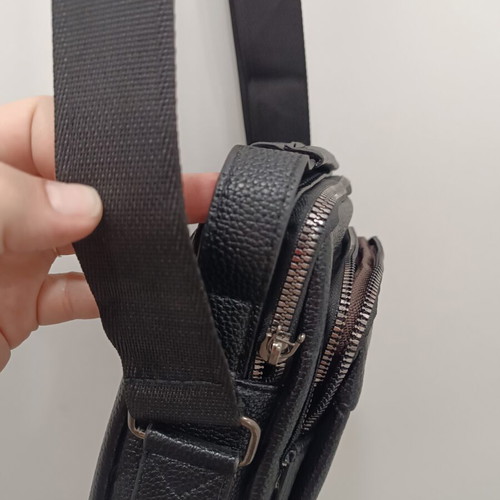 Verde men's crossbody bag new, black, faux leather