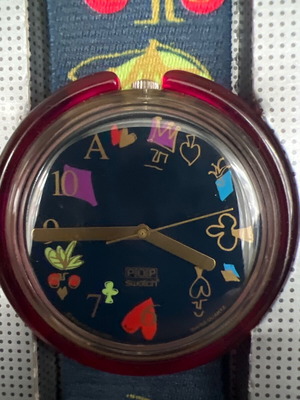 Swatch Pop Alice PWK165 ρολόι νέο, vintage 1992, μωβ και ροζ