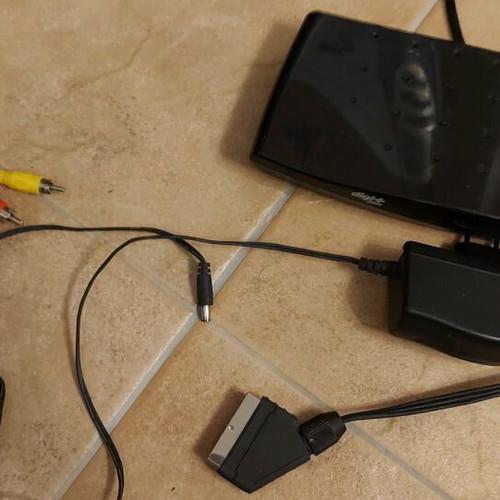 Samsung 20-inch TV used with receiver and cables