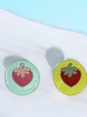 Clay fridge magnets with fabric decorations new