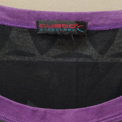 Custo Barcelona sleeveless mini dress used with ethnic pattern and purple details