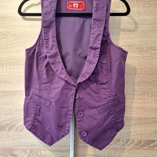 Edc by Esprit purple cotton vest, size Large