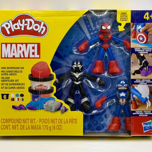 Marvel Hero Adventure Play-Doh playset with Spiderman, Captain America, Black Panther