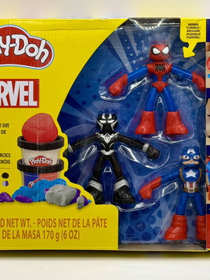 Marvel Hero Adventure Play-Doh playset with Spiderman, Captain America, Black Panther