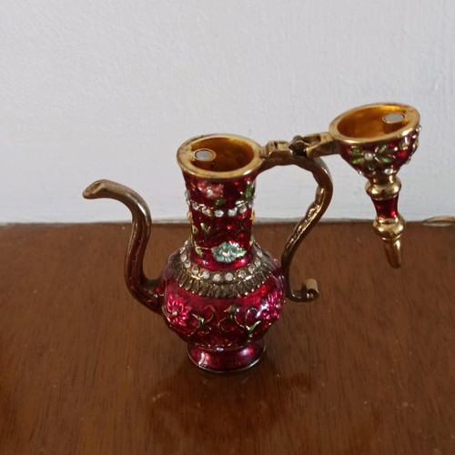 Miniature Arabic teapot used