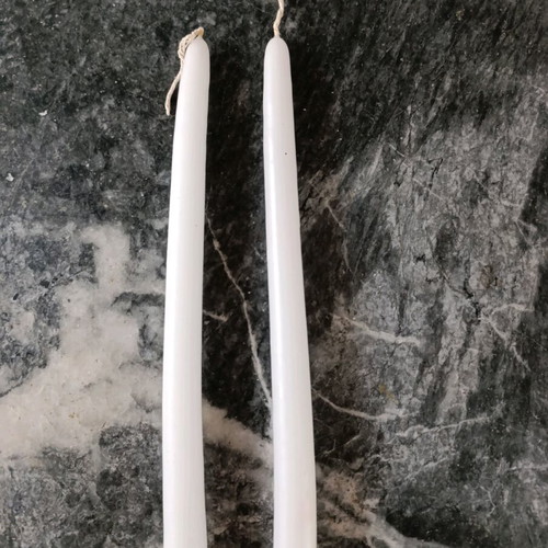 Candles set of 2 white new