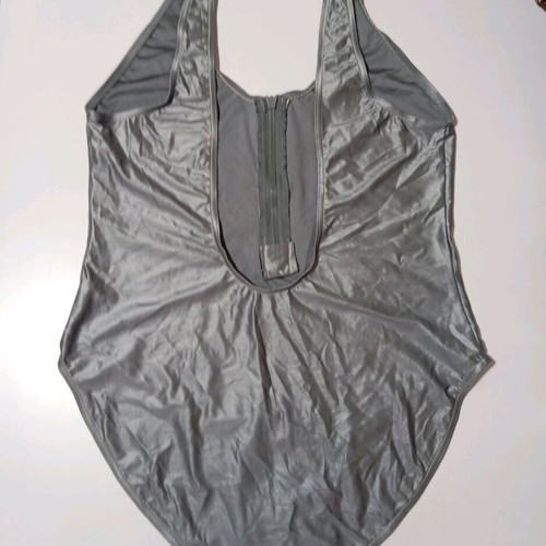 Textiles Vertrauen one-piece swimsuit used, silver/grey metallic, L/XL
