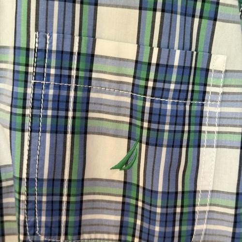 Nautica men's cotton short-sleeve shirt classic fit XL like new with pocket