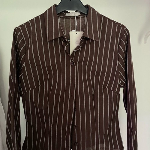 Slim shirt new, brown, size XS