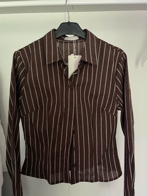Slim shirt new, brown, size XS