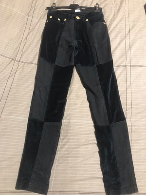 Moschino women's pants/leggings Large like new, black with patchwork and lycra