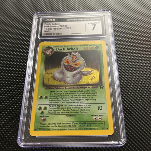 Dark Arbok Team Rocket CGC 7 graded Pokémon card