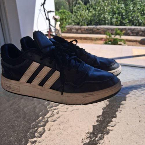 Adidas men's sneakers used, size 43, black and white