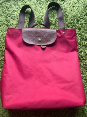 Longchamp backpack like new, brown and red