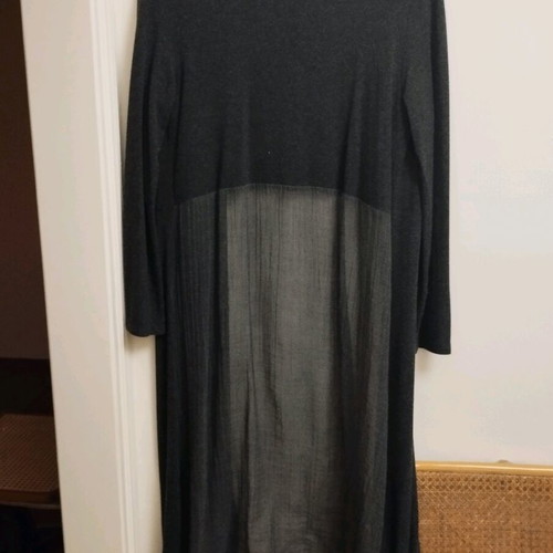 Long black ckontova cardigan like new, one size