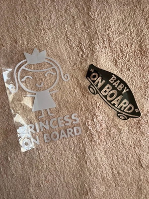 Car stickers new for child protection, white and black