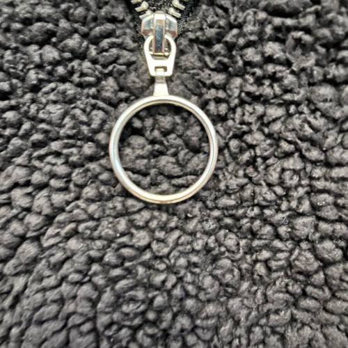 Black boucle sweater small with zipper like new