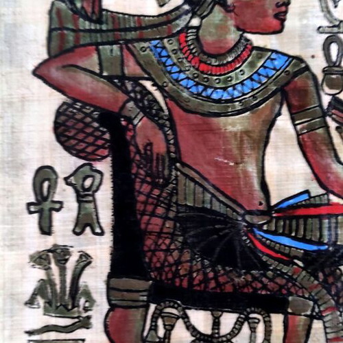 Handmade Egyptian Papyrus Tutankhamun and Ankhesenamun like new