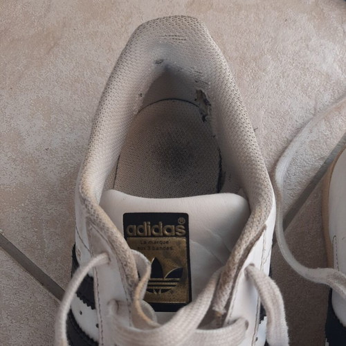 Adidas shoes used, size 37.5, black and white athletic