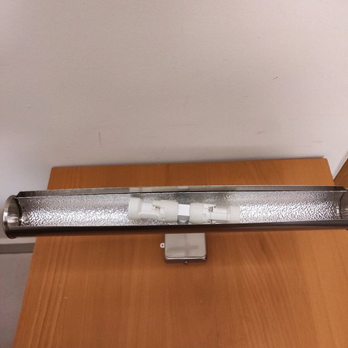 Double wall light fixture silver matte nickel new ideal for paintings