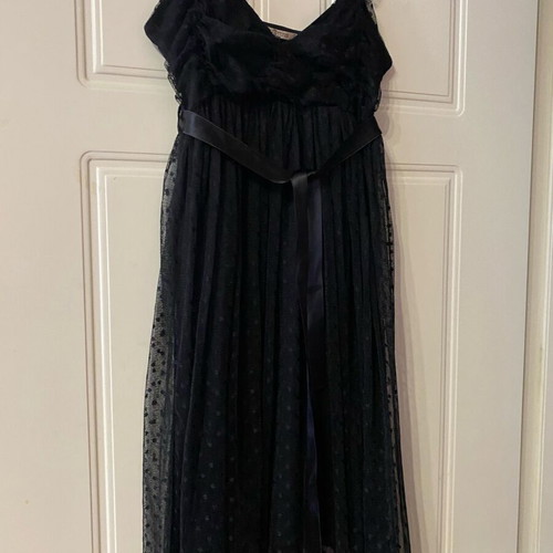 Attrattivo black tulle dress like new with satin belt