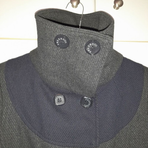 Freesoul coat used gray blue with high collar