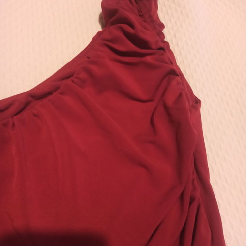 Fitted one-shoulder blouse red medium-large used