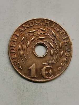Coin Dutch East Indies 1 Cent 1945 like new