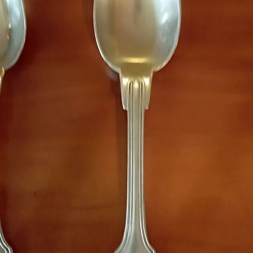 French metal blanc 65 set 12 pieces like new with neoclassical design