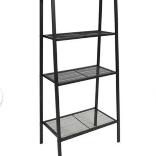 Metal shelf like new with 4 shelves and wheels