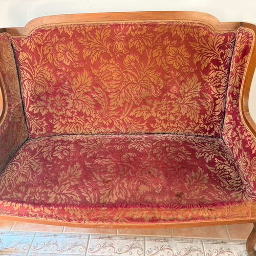 Classic vintage living room set used with sofa and two armchairs