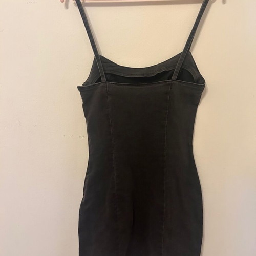 Mini black denim dress H&M new, size S