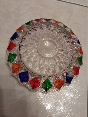 Glass ashtrays new, set of 2 large