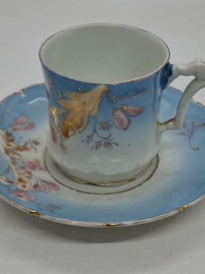 Imperial Russian Porcelain φλιτζάνι καφέ και πιατάκι Kuznetsov Factory μεταχειρισμένα