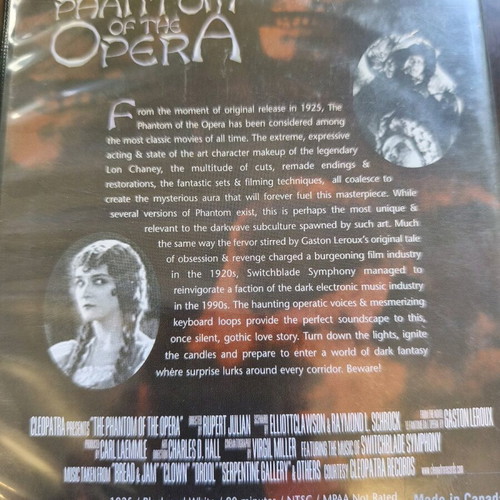 The Phantom of the Opera (1929) Switchblade Symphony Score like new